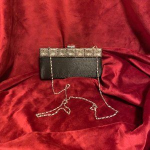 Black satin w/bling cocktail bag